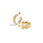 Daisy hoop earrings