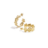 Daisy hoop earrings