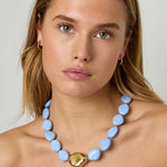 Necklace with statement bead