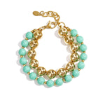 Linked bead bracelets