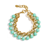 Linked bead bracelets