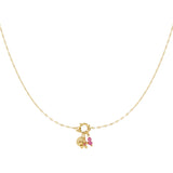 Red flower DIY necklace