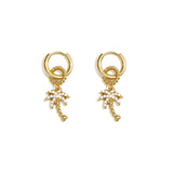 Stainless Steel Drop Earrings Plant Simple Daily Simple Series Women's jewelry