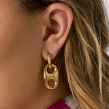 Earrings with button detail
