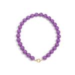 Necklace with large beads and front closure-15mm