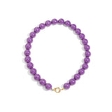 Necklace with large beads and front closure-15mm