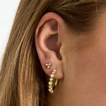 Fine earrings with 3 stones