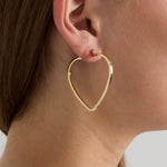 Minimalist heart hoop earrings