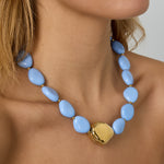 Necklace with statement bead