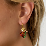 Stainless Steel Drop Earrings Heart Casual Daily Simple Series Women's jewelry