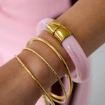 Chunky bangle with gold details