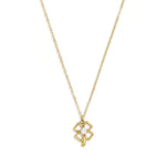 14K Gold Plated Stainless Steel Pendant necklaces Clover Casual Simple Series Women's jewelry