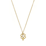 14K Gold Plated Stainless Steel Pendant necklaces Clover Casual Simple Series Women's jewelry
