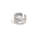 Statement ring with rose in heart