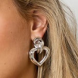 Iron Drop Earrings Heart Elegant Christmas Luxurious Series Women's jewelry