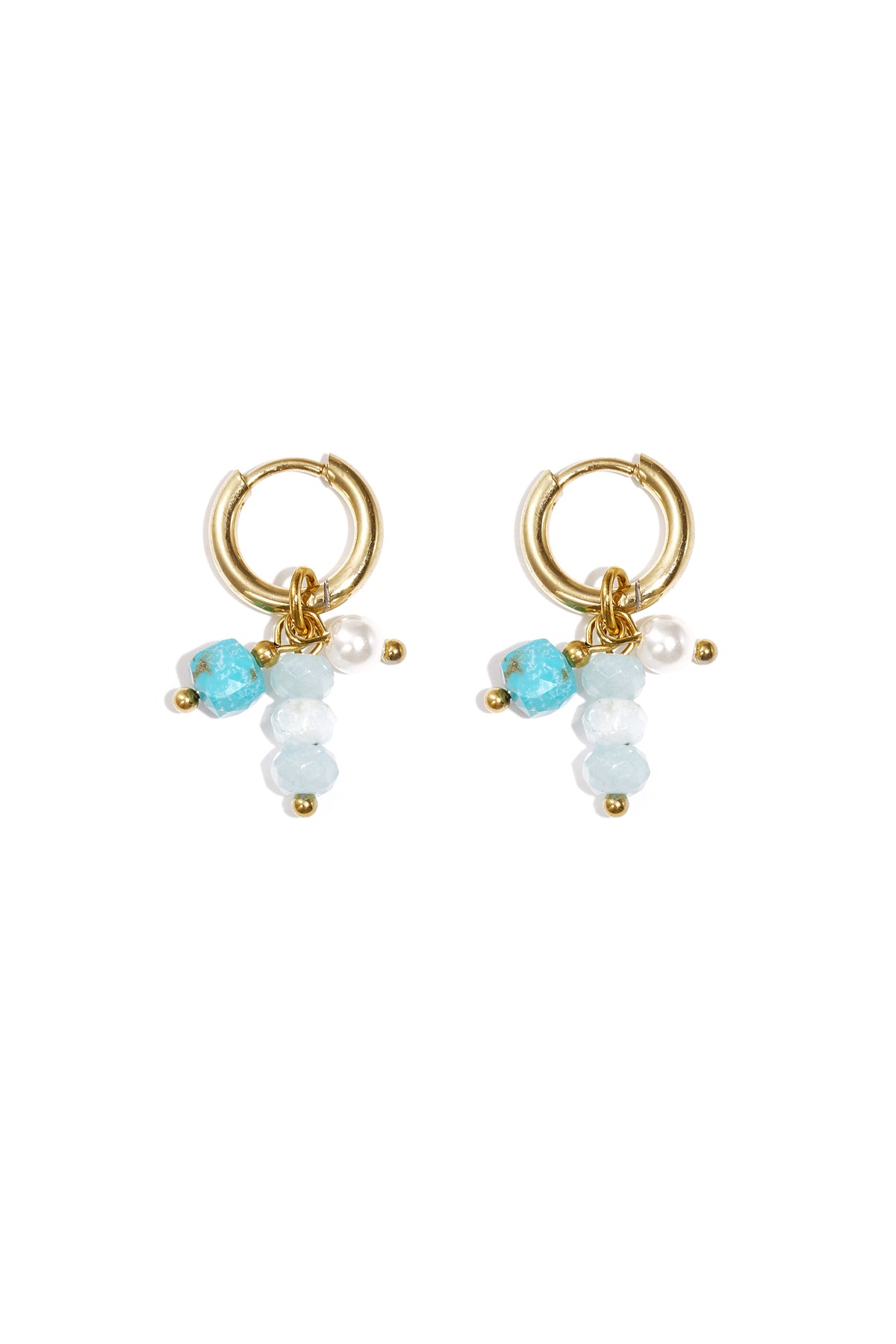 Earrings with hanging beads