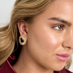 Copper Stud Earrings Heart Elegant Christmas Luxurious Series Women's jewelry