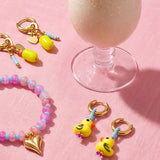 Stainless Steel Beads Earrings Animal Cute Daily Simple Series Women's jewelry