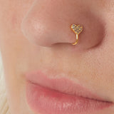 Nose & ear cuff heart