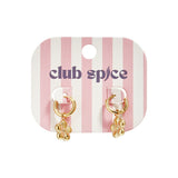 Earrings with flower pendant