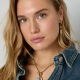 Necklace with front closure and fish charms