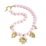 Bead necklace with summer charms