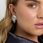 Iron Stud Earrings irregular shape Elegant Christmas Luxurious Series Women's jewelry