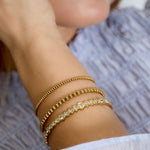 Bangle bracelet round stones