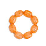 Bracelet with squoval beads