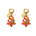 Stainless Steel Drop Earrings plant Casual Christmas Simple Series Women's jewelry