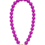 Necklace with large beads and front closure-15mm