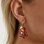 Stainless Steel Drop Earrings plant Casual Christmas Simple Series Women's jewelry