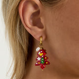Stainless Steel Drop Earrings plant Casual Christmas Simple Series Women's jewelry