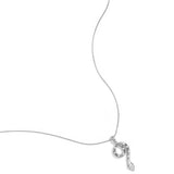 Necklace with covered snake charm
