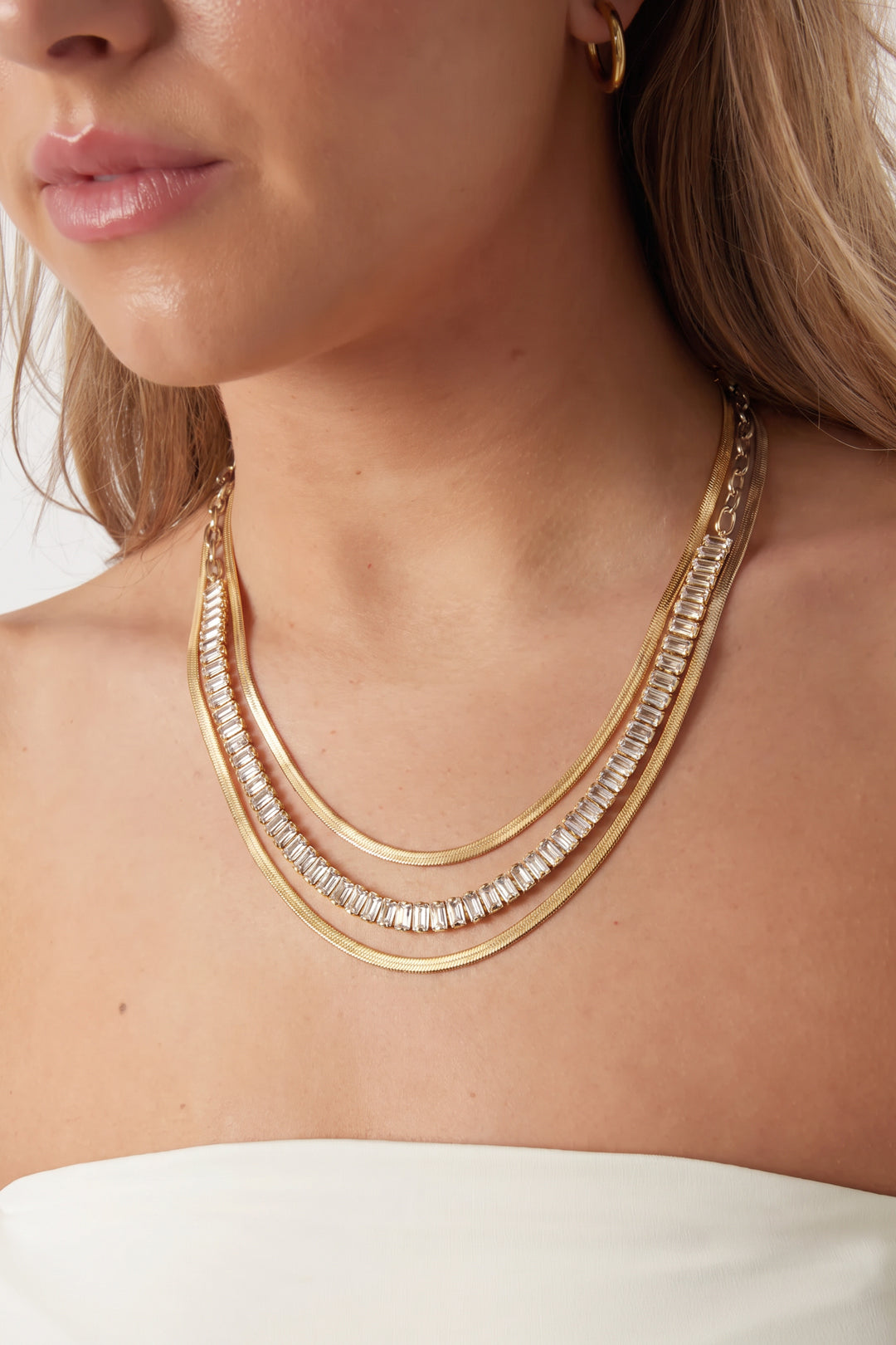 Stainless Steel Layered Necklaces Chain Casual Daily Simple Series Women's jewelry