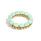 Bracelet set with asymmetrical beads