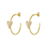 Heart hoop Earrings