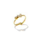 Minimalist ring with small hearts