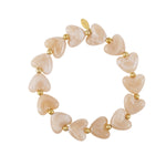 Elastic heart beaded bracelet