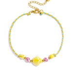 Rope anklet with shell and beads