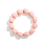 Bracelet with chunky heart beads