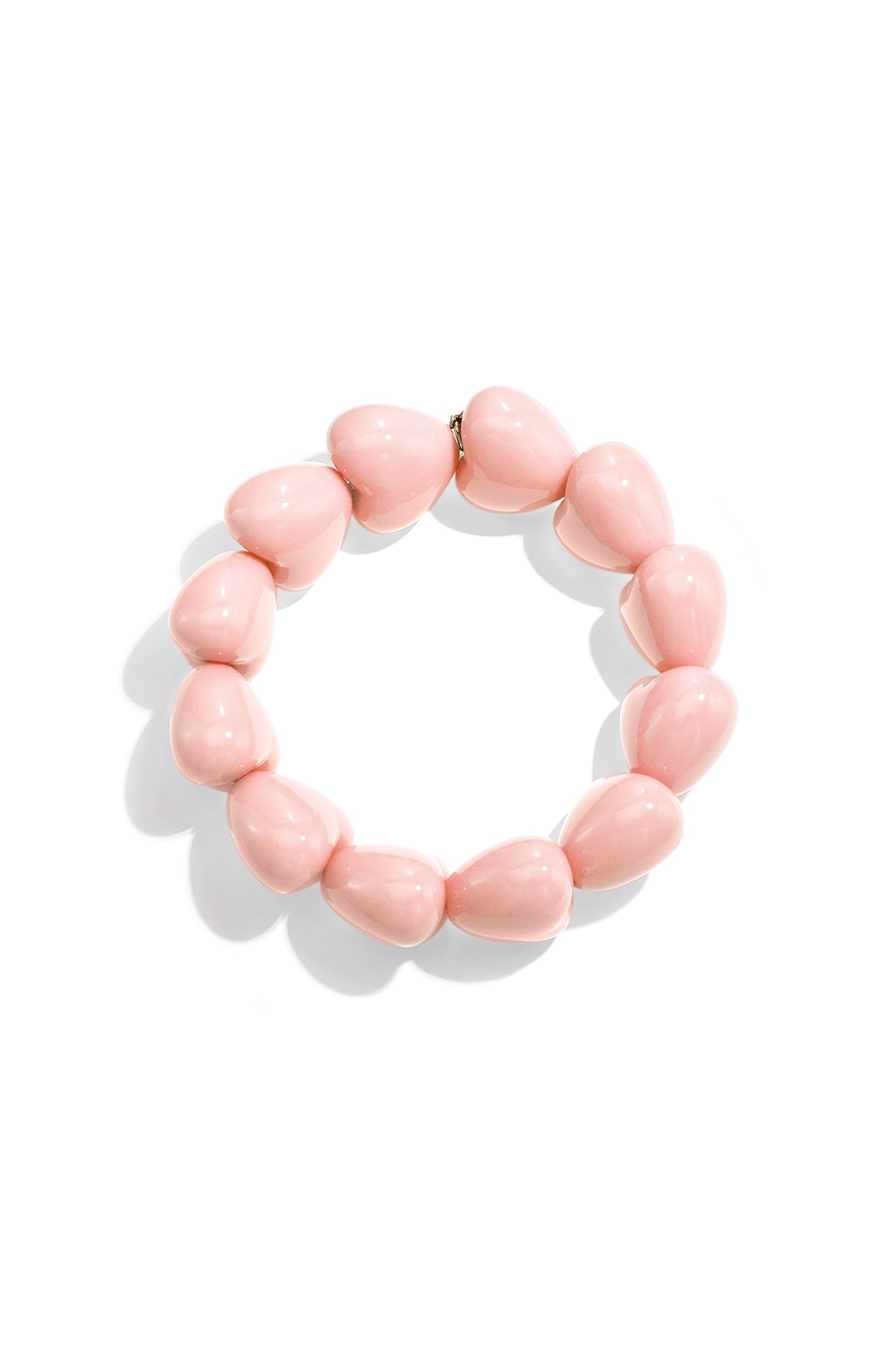 Bracelet with chunky heart beads
