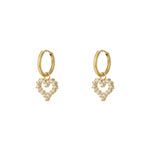 Rhinestone heart Earring