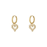 Rhinestone heart Earring