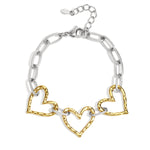 Stainless Steel Chain Bracelets Heart Casual Daily Simple Series Women's jewelry