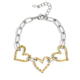 Stainless Steel Chain Bracelets Heart Casual Daily Simple Series Women's jewelry