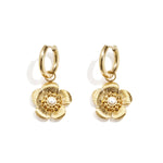 earring with cute flower pendant
