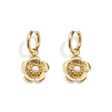 earring with cute flower pendant