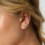 Stainless Steel Stud Earrings Flower Simple Daily Simple Series Women's jewelry