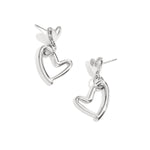 Earrings hanging hearts full and empty